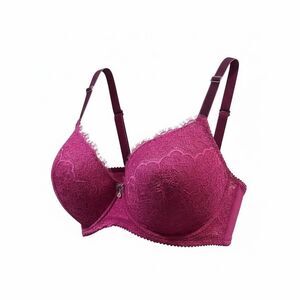 Victoria's Secret Lace Underwire Unpadded Push Up Pink Bra 38DD